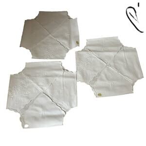 Vintage Hot Roll Bread Covers Cotton 11" X 11"Embroidery Designs New Set Of 3